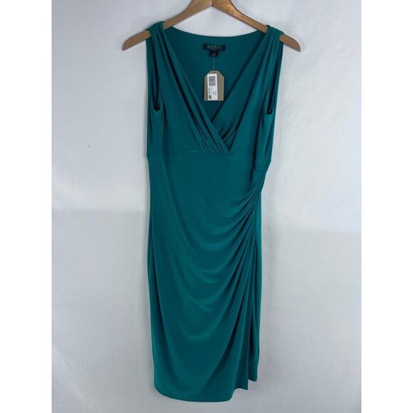 NEW Ralph Lauren Green Knee Length Mini Cocktail Women's Dress Size 8 - Picture 1 of 7